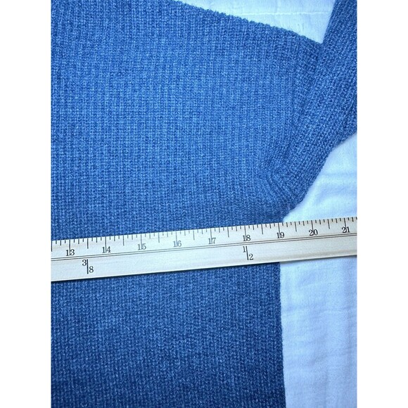 MADEWELL Button Shoulder‎ Turtleneck Wool Blend Blue Sweater Women's XS NWT - Picture 10 of 10